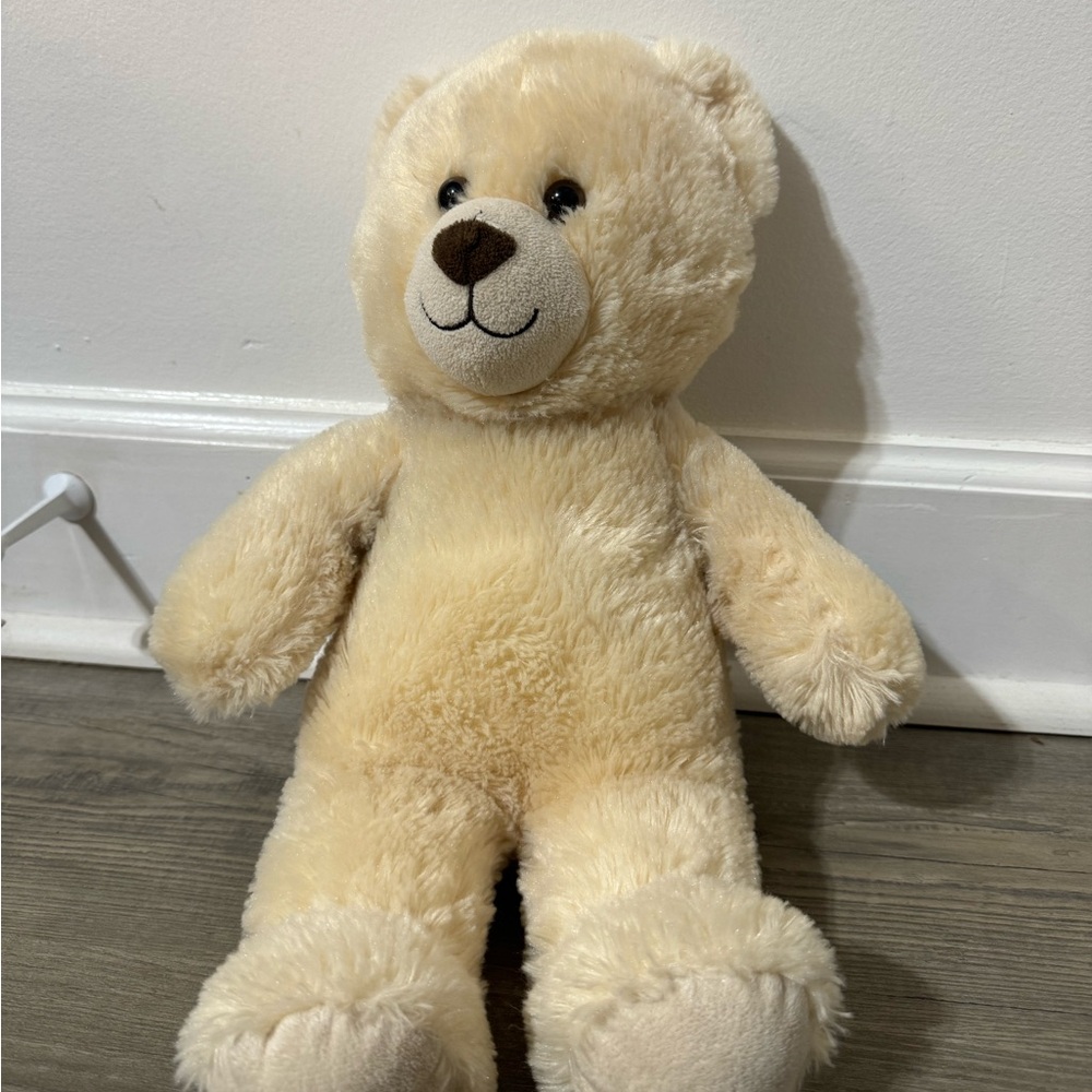 Build A Bear Workshop Cream Teddy Bear Plush Soft BAB Stuffed Animal 16” Toy‎